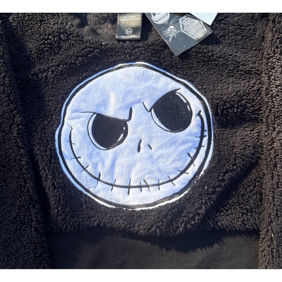 Nightmare Before Christmas Sherpa Cropped Pullover Jack Skellington Size Small - Picture 2 of 5